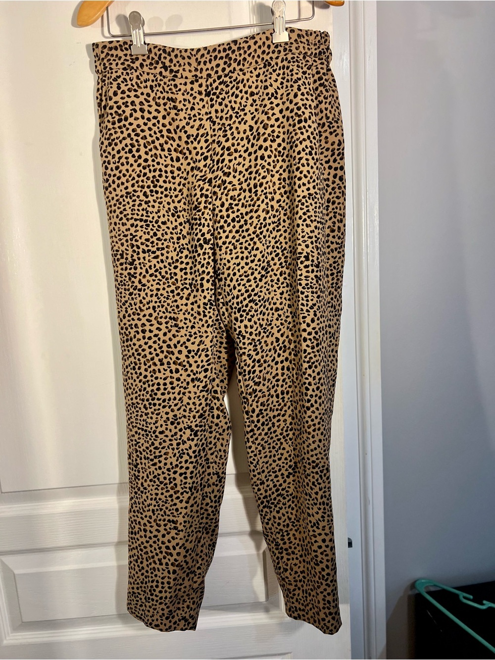 J.Crew Jamie Pant in Tan and Black Leopard Print